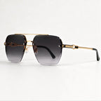 Vega Rimless Square Shades - Onyx - Sunglasses - Eric Muller - Image 1