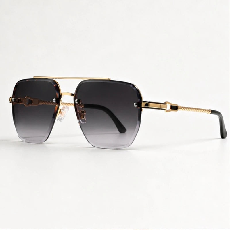 Vega Rimless Square Shades - Onyx - Sunglasses - Eric Muller - Image 1
