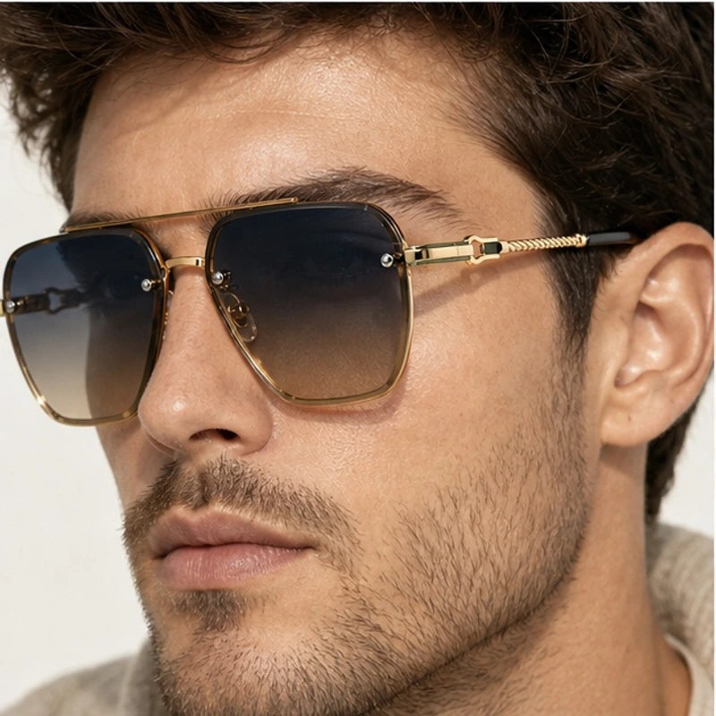 Vega Rimless Square Shades - Dusk - rimless sunglasses - Eric Muller - Image 3