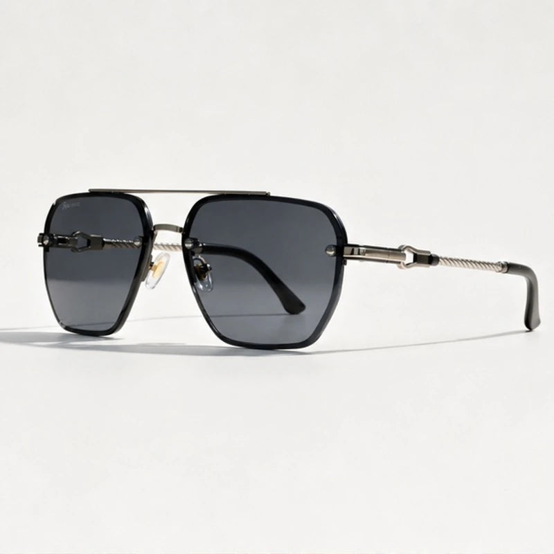 Vega Rimless Square Shades - Graphite - Sunglasses - Eric Muller - Image 1