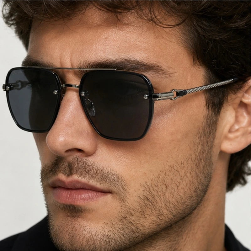 Vega Rimless Square Shades - Graphite - rimless sunglasses - Eric Muller - Image 3