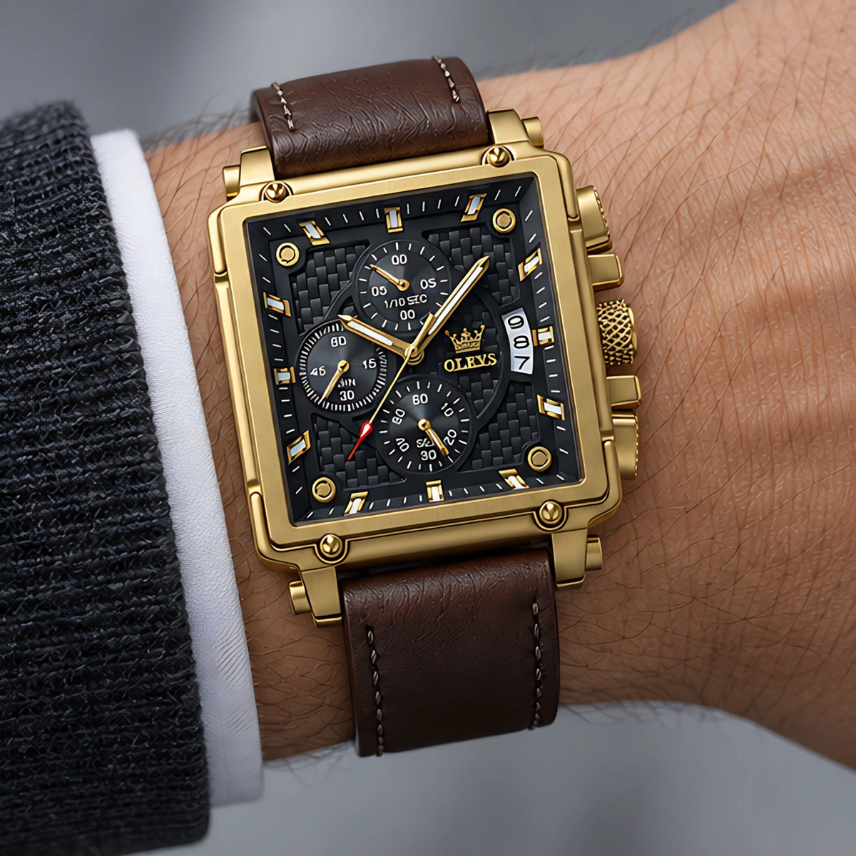 Vercourt Men's Heritage Chronograph Watch 45mm - Charcoal - male - Eric Muller - Image 3