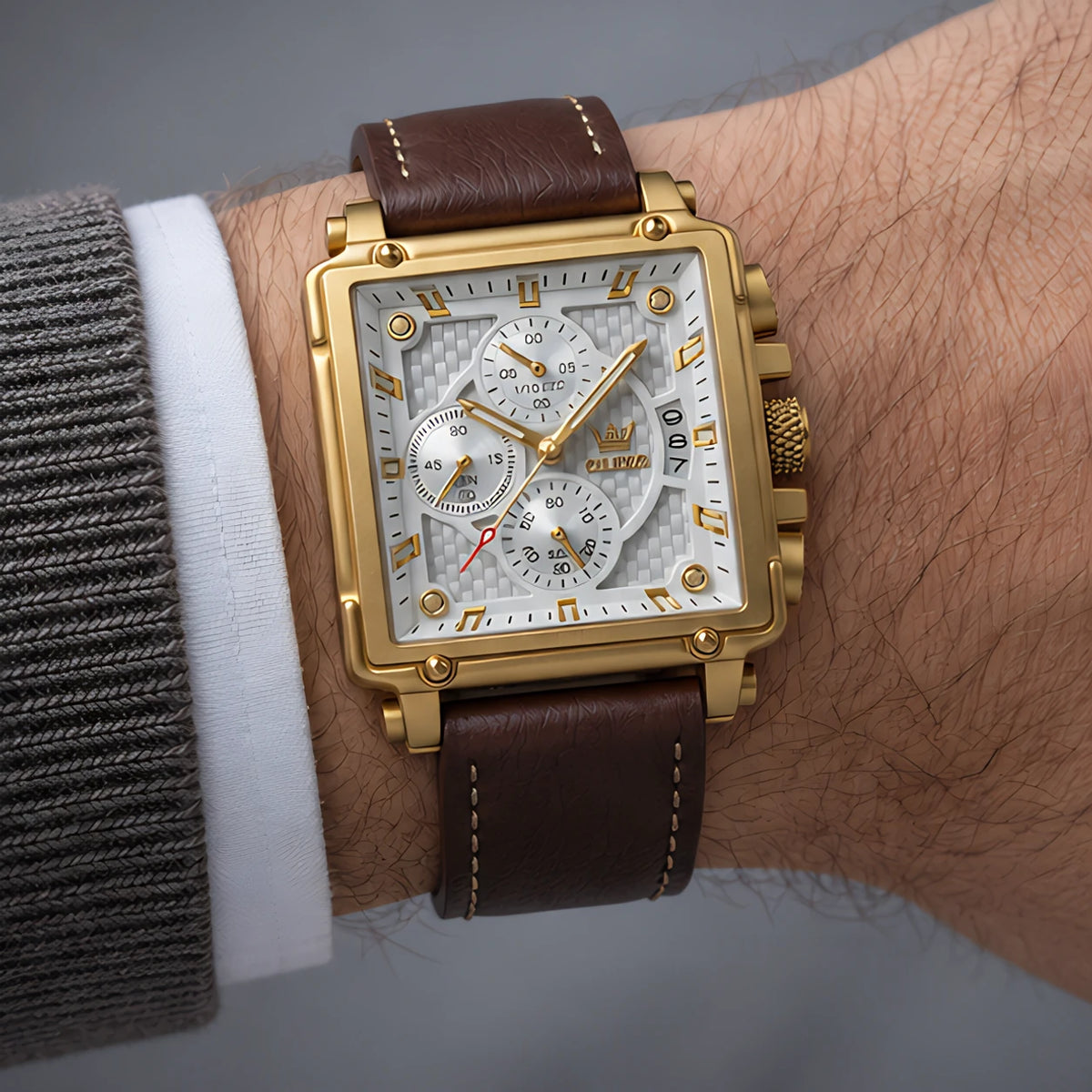Vercourt Men's Heritage Chronograph Watch 45mm - Pearl - male - Eric Muller - Image 3