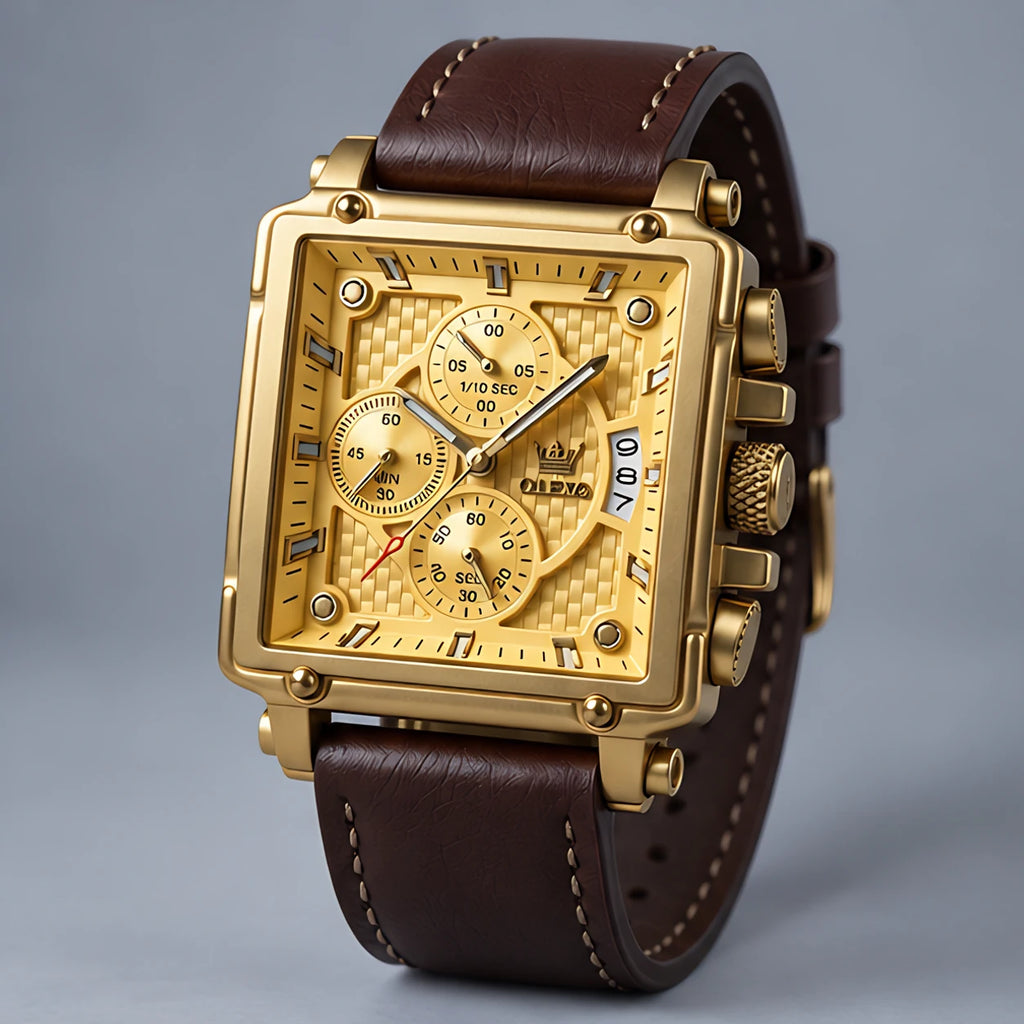 Vercourt Men's Heritage Chronograph Watch 45mm - Gold - Accessories > Watches > Chronograph Watches - Eric Muller - Image 1
