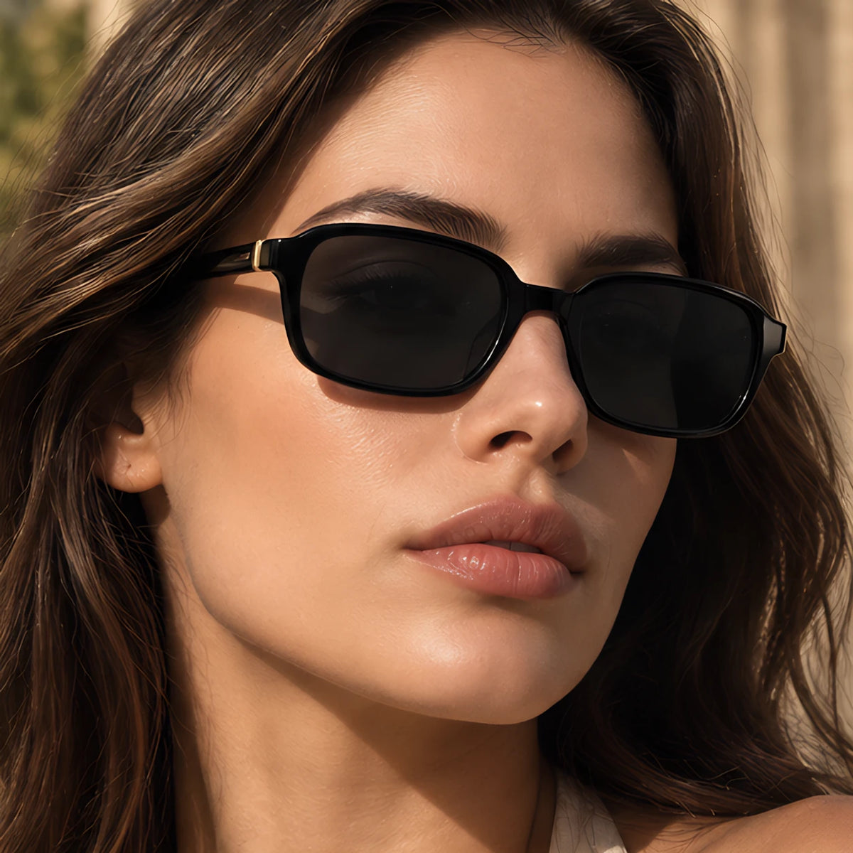Verdan Women's Slim Retro Rectangle Sunglasses - Black - retro sunglasses - Eric Muller - Image 3