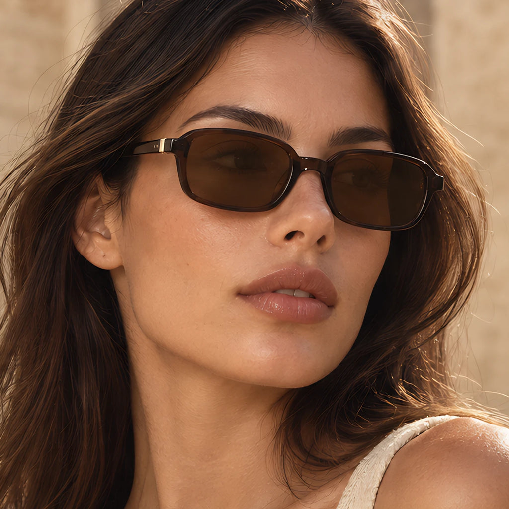 Verdan Women's Slim Retro Rectangle Sunglasses - Brown - retro sunglasses - Eric Muller - Image 3