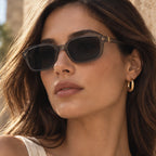 Verdan Women's Slim Retro Rectangle Sunglasses - Grey - retro sunglasses - Eric Muller - Image 3