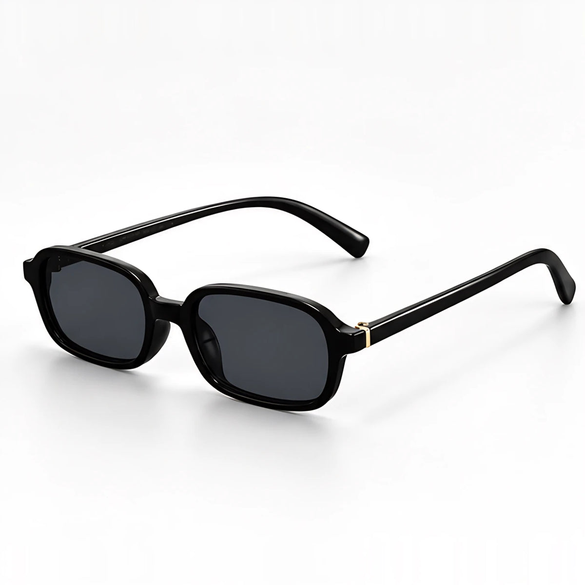 Verdan Women's Slim Retro Rectangle Sunglasses - Black - Accessories > Sunglasses > Rectangle Sunglasses - Eric Muller - Image 1