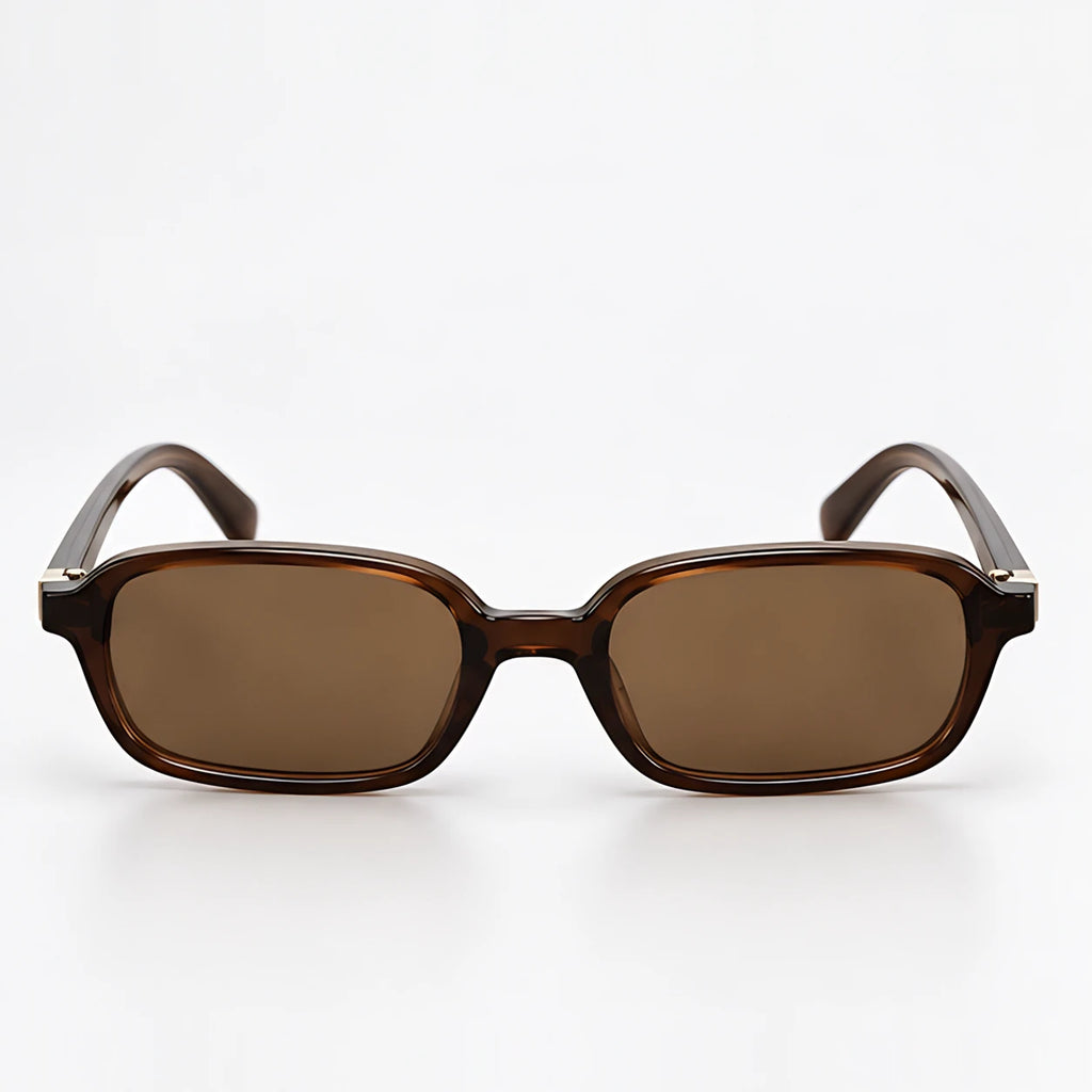 Verdan Women's Slim Retro Rectangle Sunglasses - Brown - sunglasses - Eric Muller - Image 2