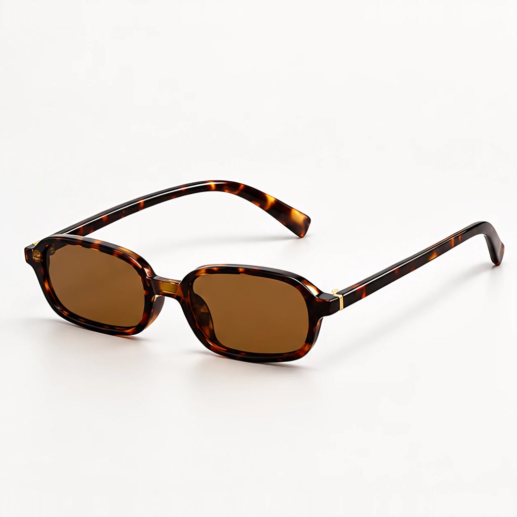 Verdan Women's Slim Retro Rectangle Sunglasses - Tortoise - Accessories > Sunglasses > Rectangle Sunglasses - Eric Muller - Image 1
