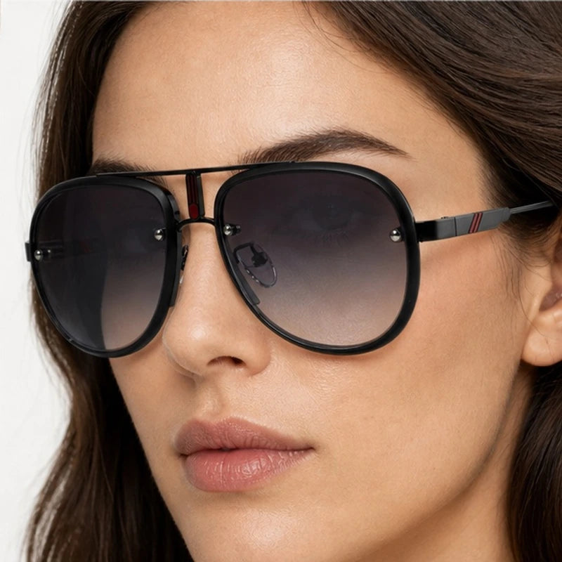 Vilam Double-Bar Aviator Shades - Onyx - aviator sunglasses - Eric Muller - Image 3