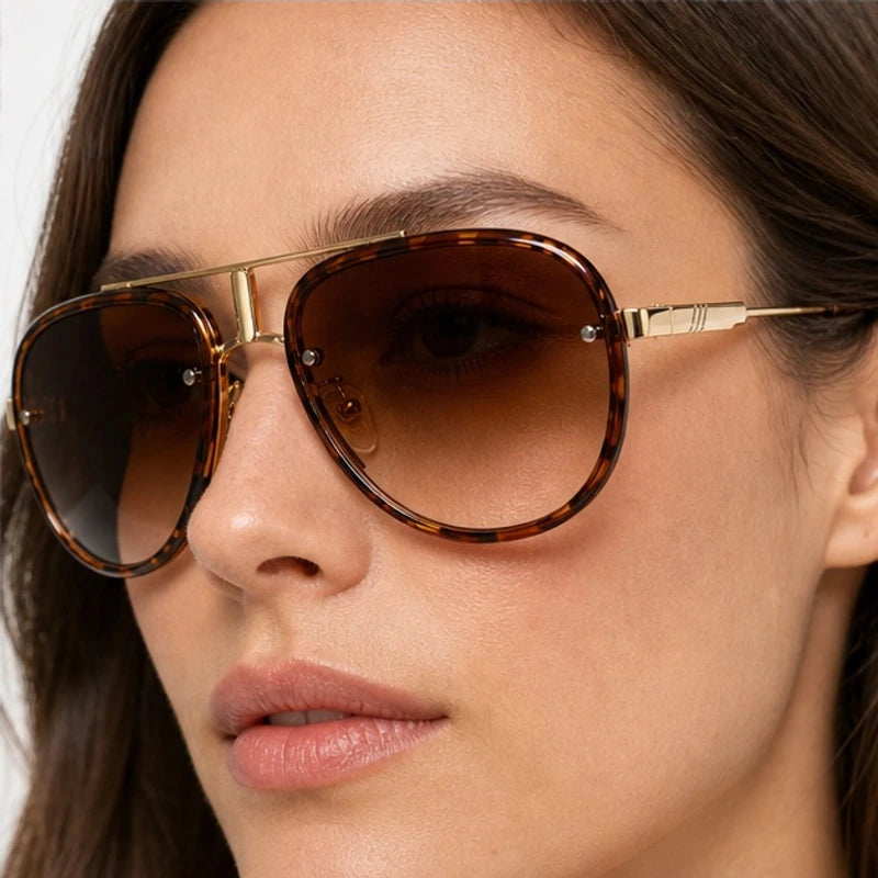 Vilam Double-Bar Aviator Shades - Havana - aviator sunglasses - Eric Muller - Image 3