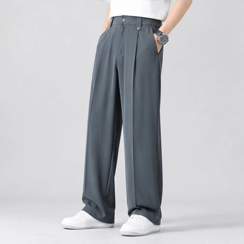 Vito Men's Pleated Trousers - Grey - Clothing > Pants > Dress Pants - Eric Muller - Image 3