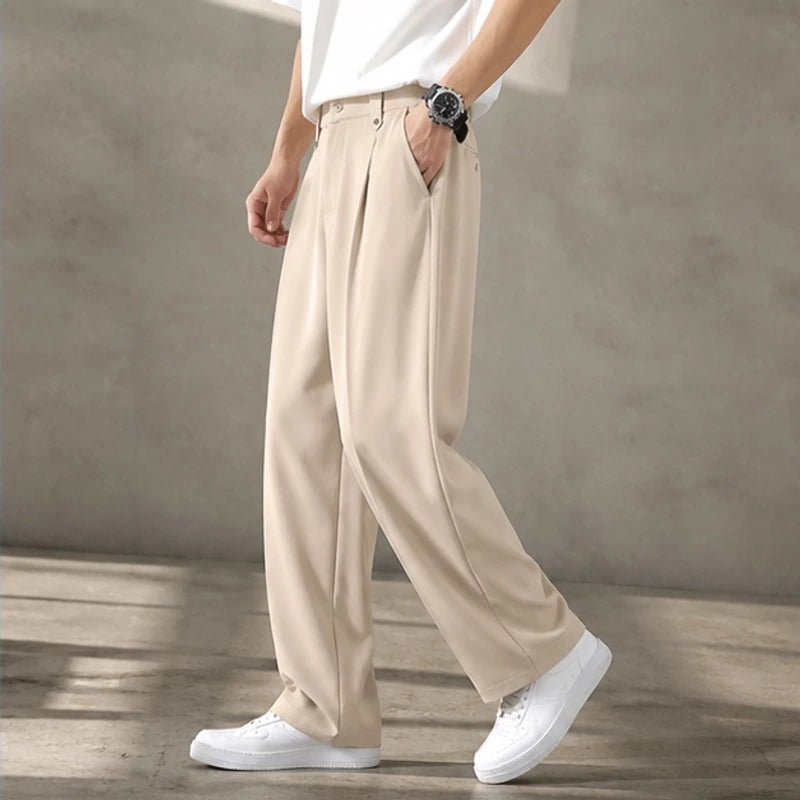 Vito Men's Pleated Trousers - Khaki - Clothing > Pants > Dress Pants - Eric Muller - Image 3