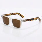 Westcott Men's Square Sunglasses - Silver Leopard - Accessories > Eyewear > Sunglasses > Square Sunglasses - Eric Muller - Image 1