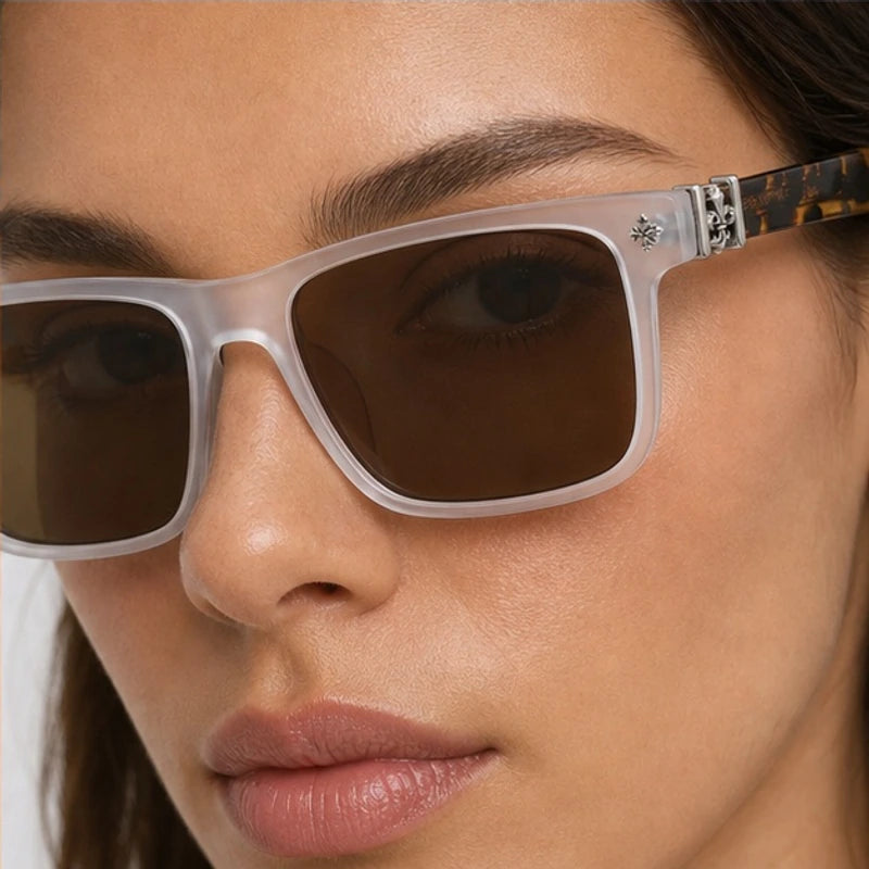 Westcott Men's Square Sunglasses - Silver Leopard - acetate sunglasses - Eric Muller - Image 4