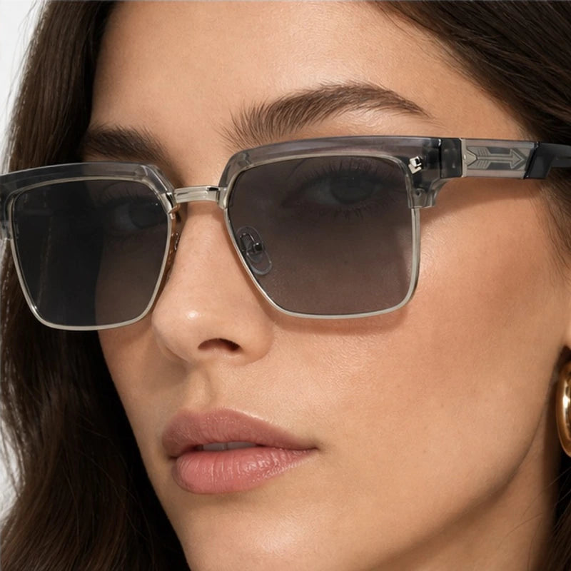 Wexford Browline Shades - Slate - semi-rimless - Eric Muller - Image 4