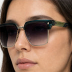 Wexford Browline Shades - Teal - semi-rimless - Eric Muller - Image 4