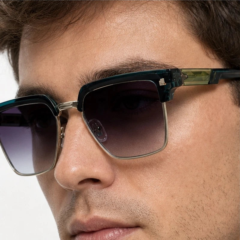 Wexford Browline Shades - Teal - browline sunglasses - Eric Muller - Image 3