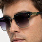 Wexford Browline Shades - Teal - browline sunglasses - Eric Muller - Image 3
