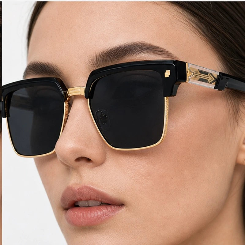 Wexford Browline Shades - Onyx - semi-rimless - Eric Muller - Image 4