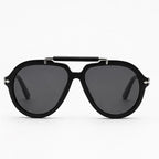Zenta Rounded Aviator Sunglasses - Black - sunglasses - Eric Muller - Image 2