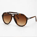 Zenta Rounded Aviator Sunglasses - Tortoise Black - Accessories > Sunglasses > Aviator Sunglasses - Eric Muller - Image 1