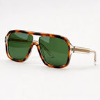 Zephira Women's Retro Gradient Aviator Sunglasses - Tortoise - Women's Accessories > Sunglasses > Aviator Sunglasses - Eric Muller - Image 1